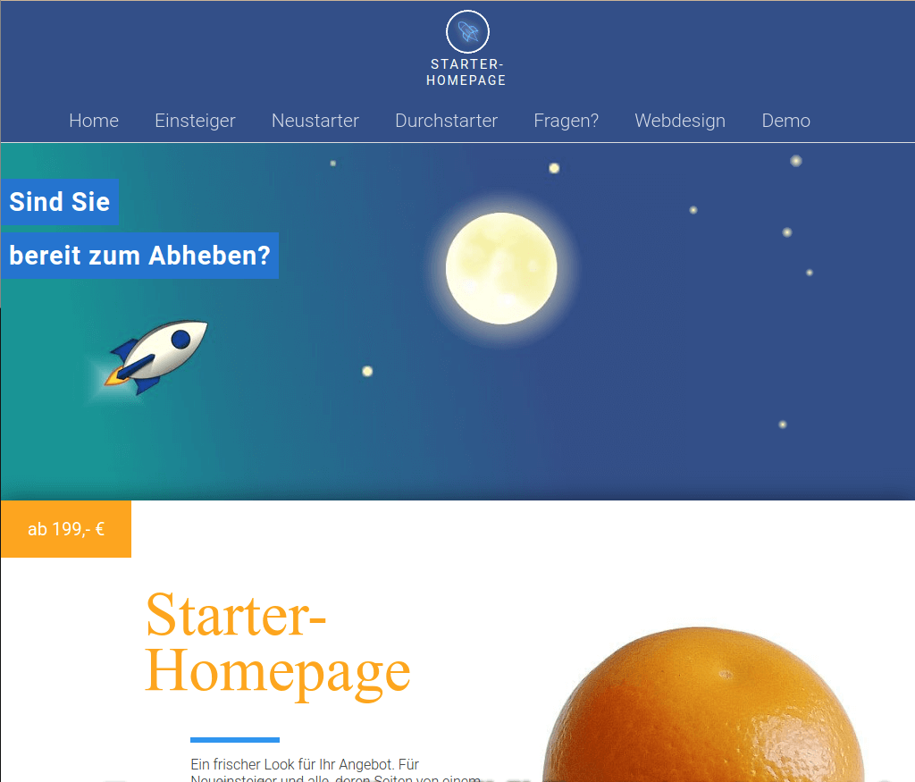 Starter-Homepage